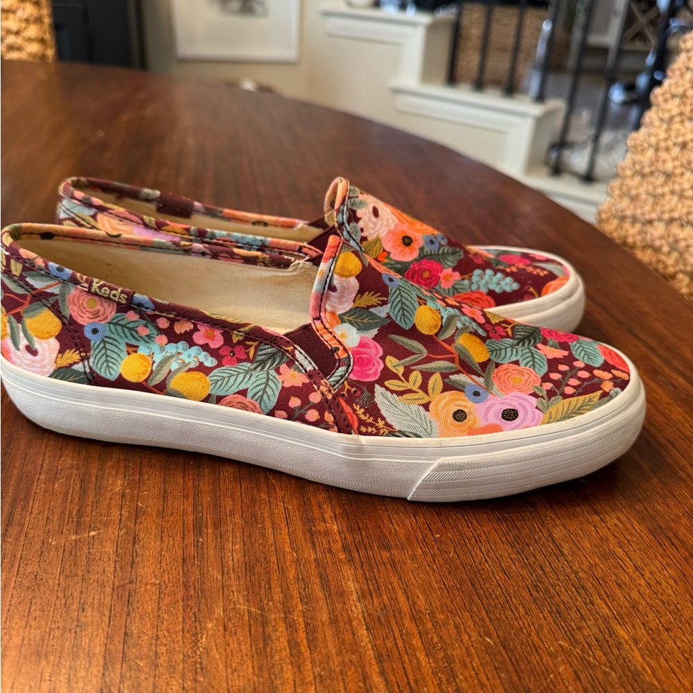 Keds Rifle Paper Co Double Decker Floral Slip-On Sneakers - size 8.5 - Picture 7 of 10